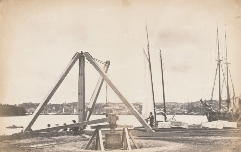 Construction of Washington Aqueduct, 1858-1859.