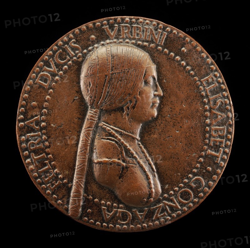 Elisabetta Gonzaga, died 1526, Duchess of Urbino, Wife of Guidobaldo I 1489 [obverse], probably after 1502.