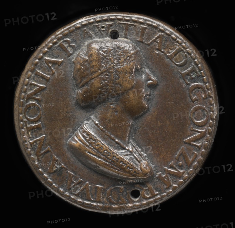 Antonia del Balzo, 1441-1538, Wife of Gianfrancesco Gonzaga di Rodigo 1479 [obverse].