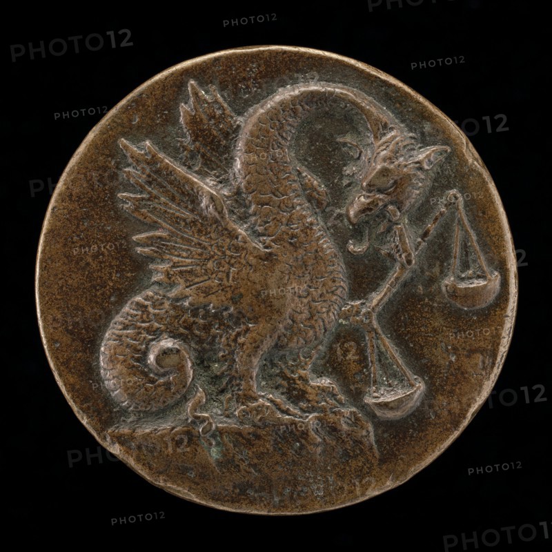 Winged Dragon with a Balance [reverse], late 15th - early 16th century.