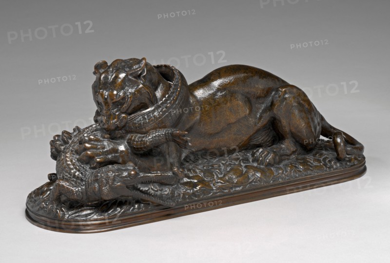 Tiger Devouring a Gavial of the Ganges, model 1831.