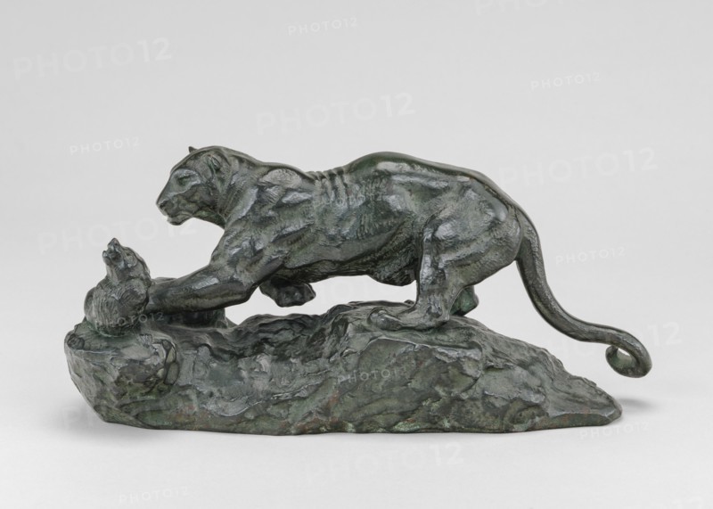 Panther Surprising a Civet Cat, model n.d., cast 1857/1873.