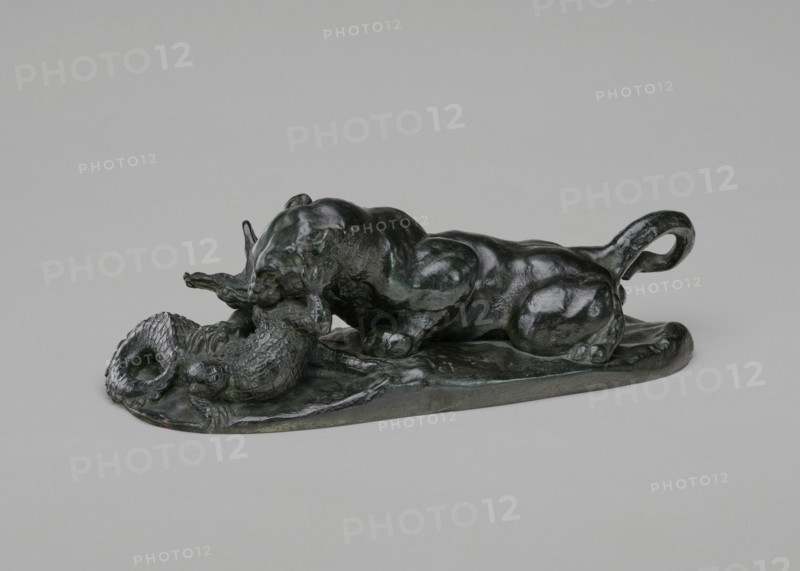 Jaguar Devouring a Crocodile, model n.d., cast c. 1862/1873.
