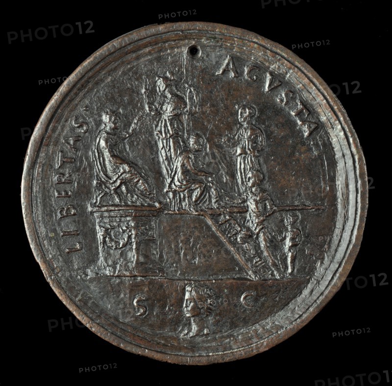 Claudius, Attended by Minerva and Liberalitas, Distributing Largesse [obverse], c. 1440s/1450s.