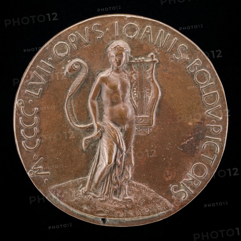 Apollo with Lyre and Long Scroll [reverse], 1457.