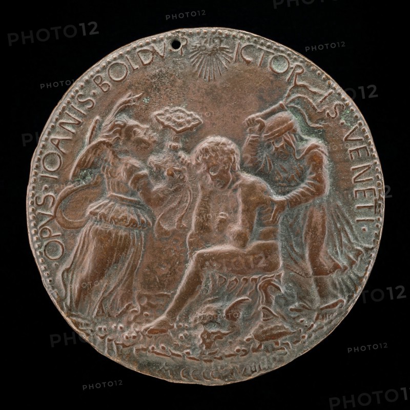 Boldù between Faith and Penitence [reverse], 1458.