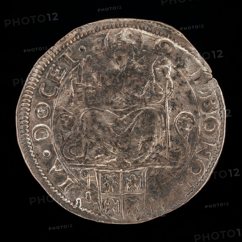 Saint Petronius Enthroned above Arms of Cardinal Alidosi [reverse], 16th century.