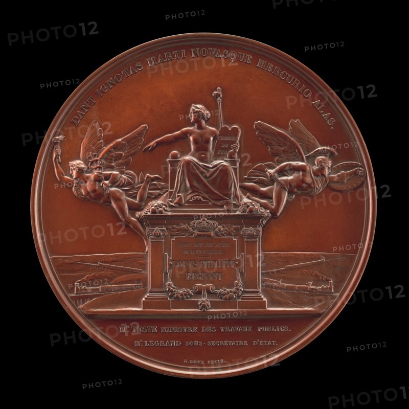 The Establishment of the French Railway System: The Law of 11 June 1842 [reverse], 1842.
