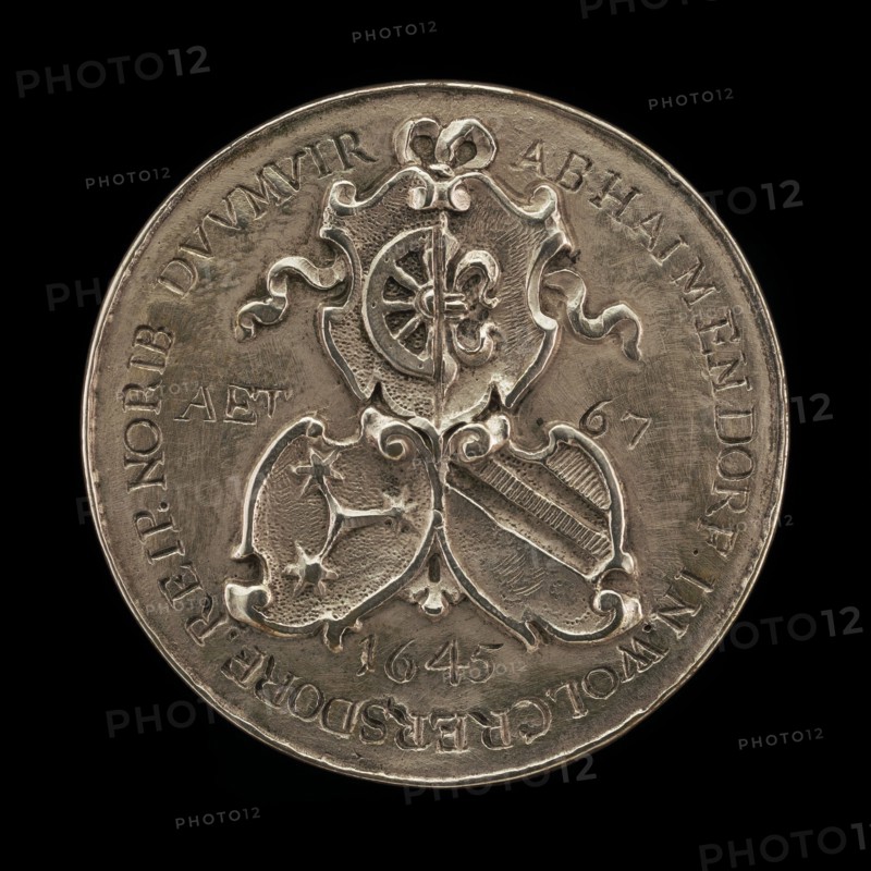 Shields of Fürer von Haimendorf and His Two Wives [reverse], 1645.