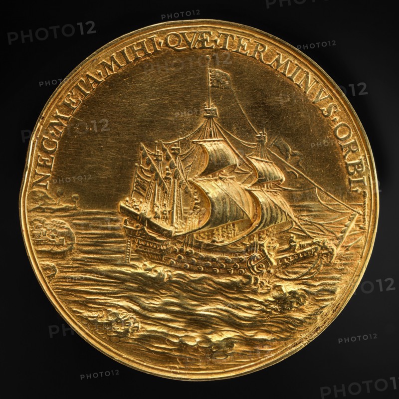 The Juxon Medal: The Dominion of the Seas [reverse], 1639.