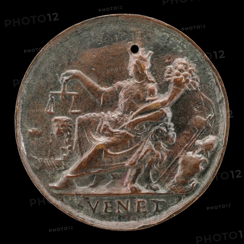Venetia Holding Scales and Cornucopiae [reverse], probably 1538.