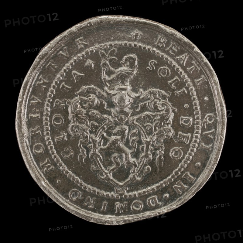 Arms and Inscription [reverse], 1592.