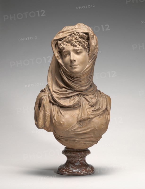 Fantasy Bust of a Veiled Woman (Marguerite Bellanger?), c. 1865/1870.