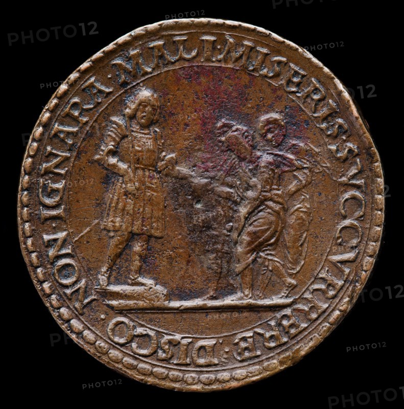 The Marquess Giving Alms [reverse], probably 1484/1506.