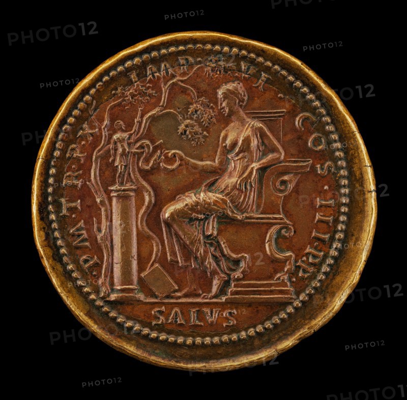 Salus Feeding a Serpent [reverse].