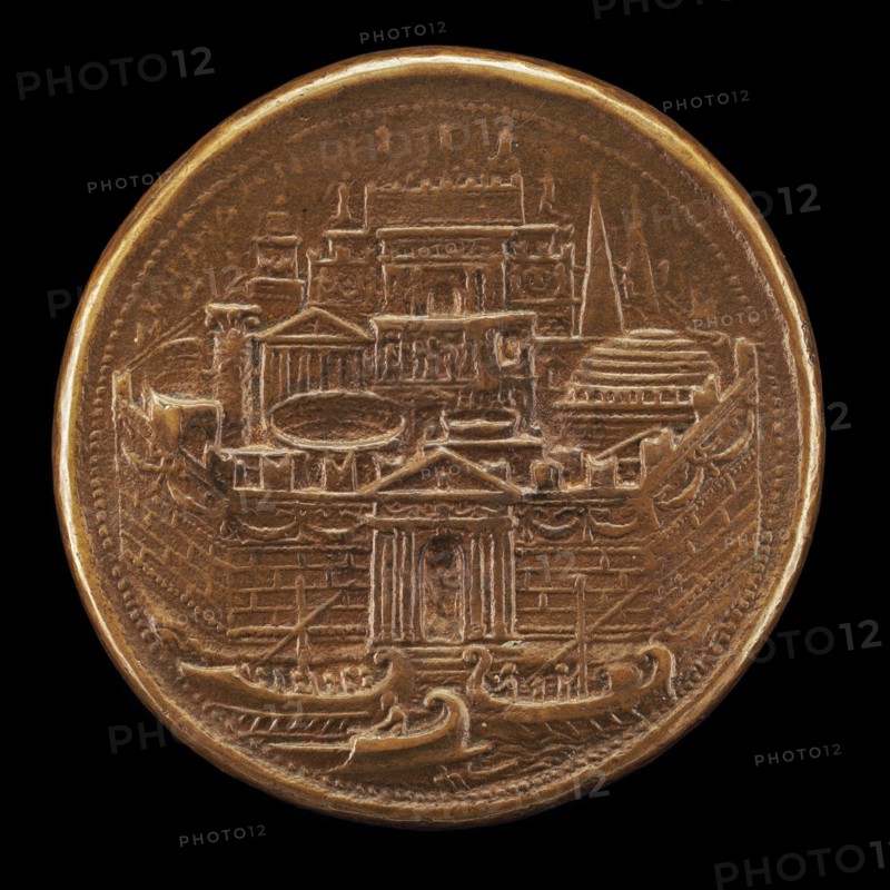 Carthage with Galleys in Harbor [reverse].