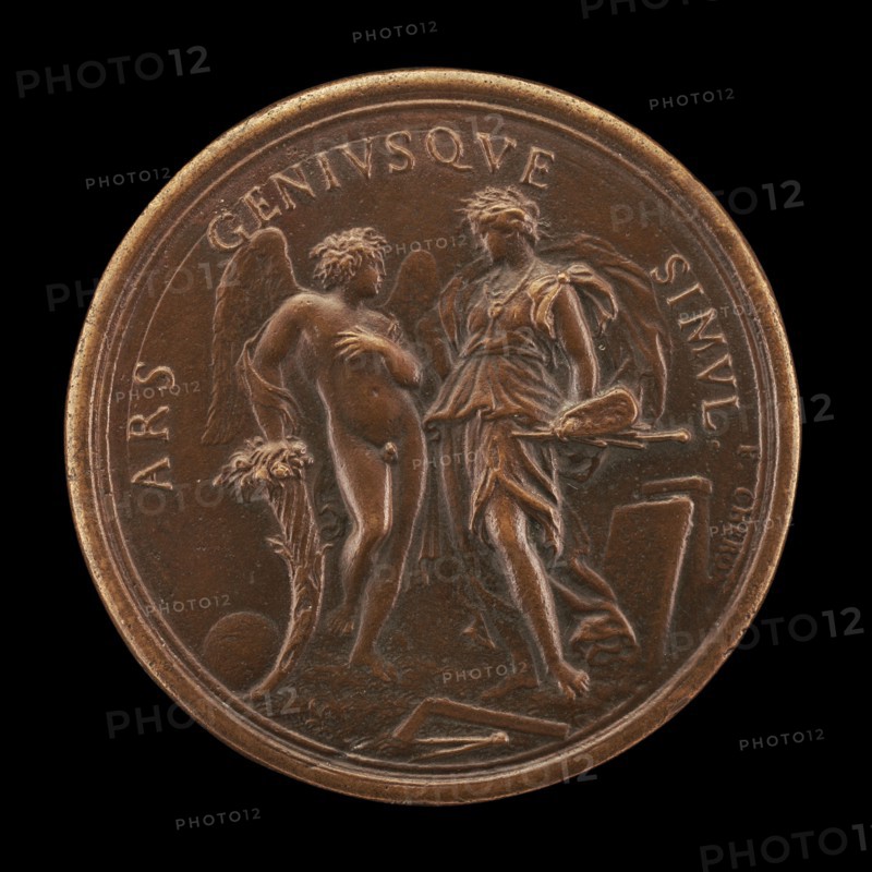 Genius Inspiring Art [reverse], c. 1675.