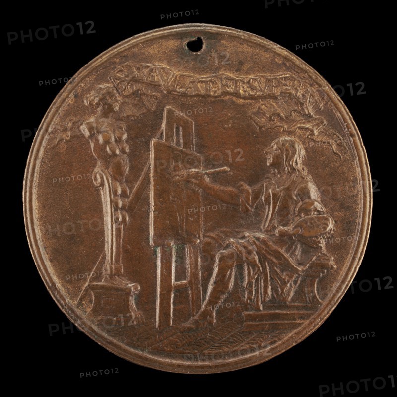 The Artist at his Easel Painting from an Antique Sculpture [reverse], c. 1670. Attributed to Charles-Jean-François Chéron.