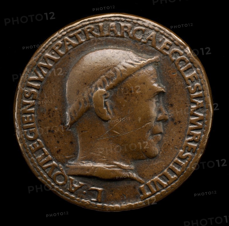 Lodovico Scarampi (Mezzarota), died 1465, Patriarch of Aquileia 1444 [obverse].