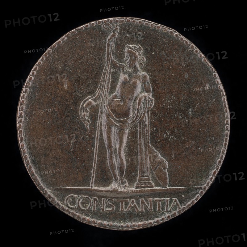 Constancy Resting on Staff and Column [reverse].
