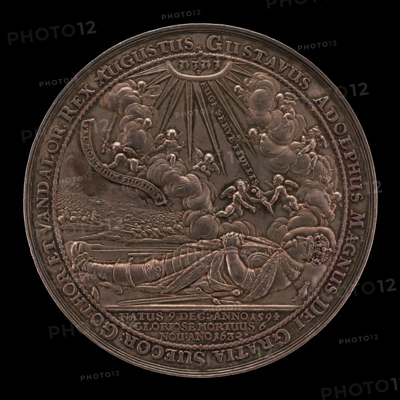 Death of Gustavus II Adolphus, 1594-1632, King of Sweden 1611 [obverse], 1634.
