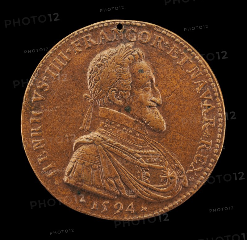 Henri IV, 1553-1610, King of France 1589 [obverse], 1594.