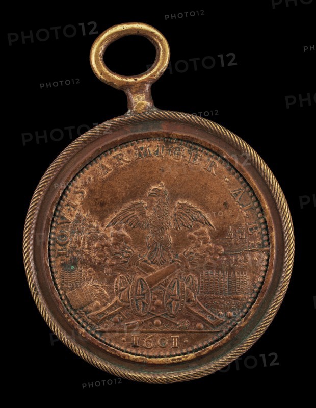 Eagle Astride Two Cannons (The Artillery) [reverse], 1601.