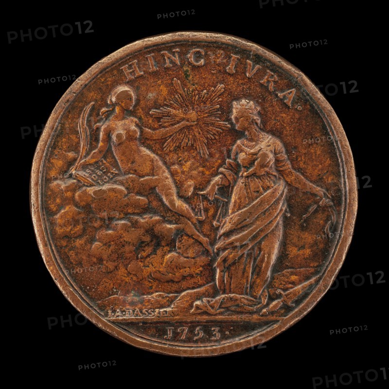 Personifications of Truth and Justice [reverse], 1753.