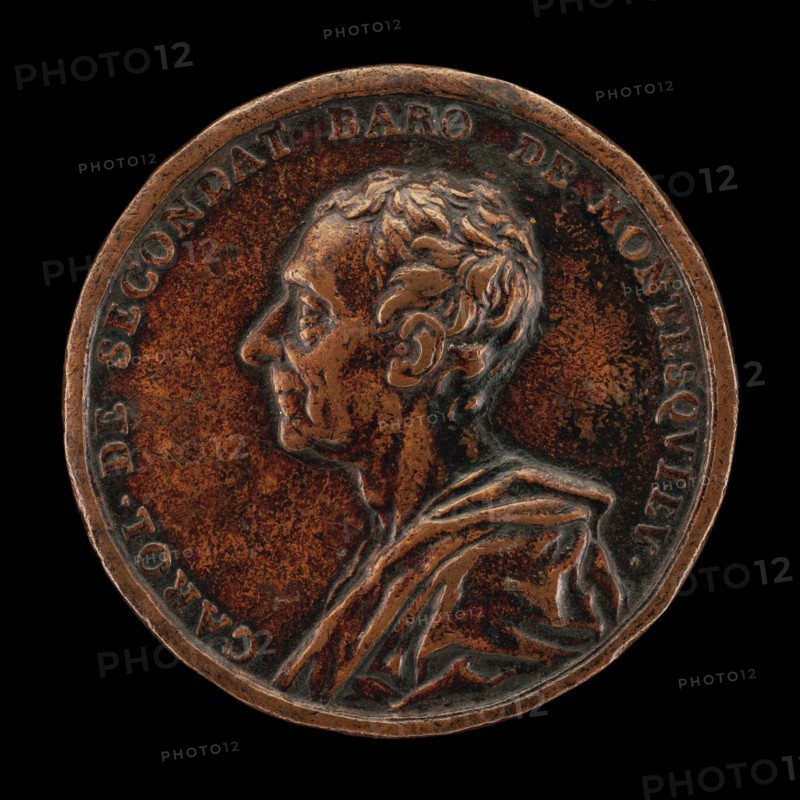 Charles de Secondat, Baron of La Brède and Montesquieu, 1689-1755, Philosophical Historian [obverse], 1753.