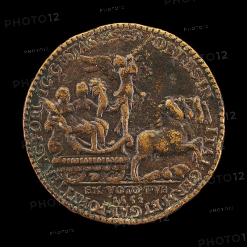 Triumphal Procession of Fame with Abundance and Victory [reverse], 1552.
