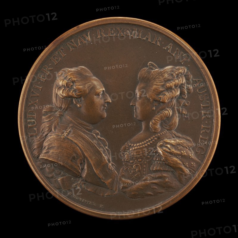Louis XVI, 1754-1793, and Marie-Antoinette, 1755-1793, King and Queen of France 1774 [obverse], 1781.