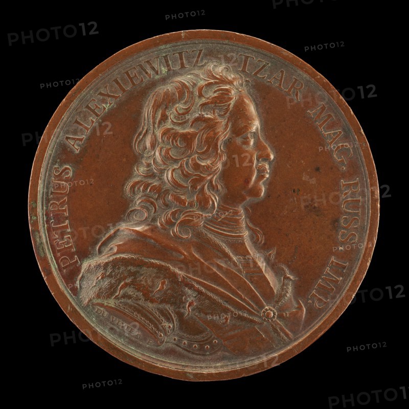 Peter the Great, 1672-1725, Czar of Russia 1682 [obverse], 1717.