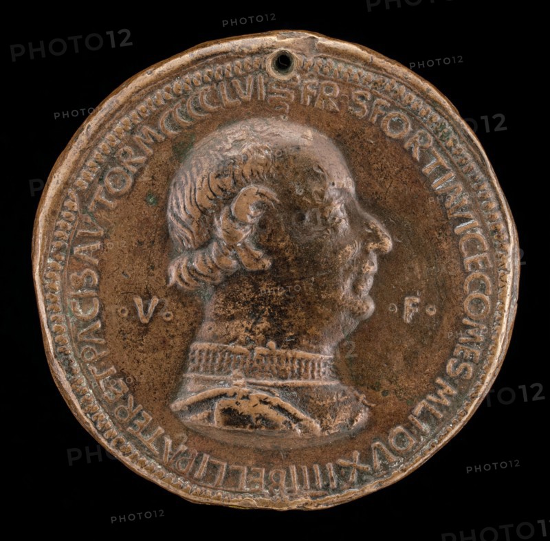 Francesco I Sforza, 1401-1466, 4th Duke of Milan 1450 [obverse], 1459.