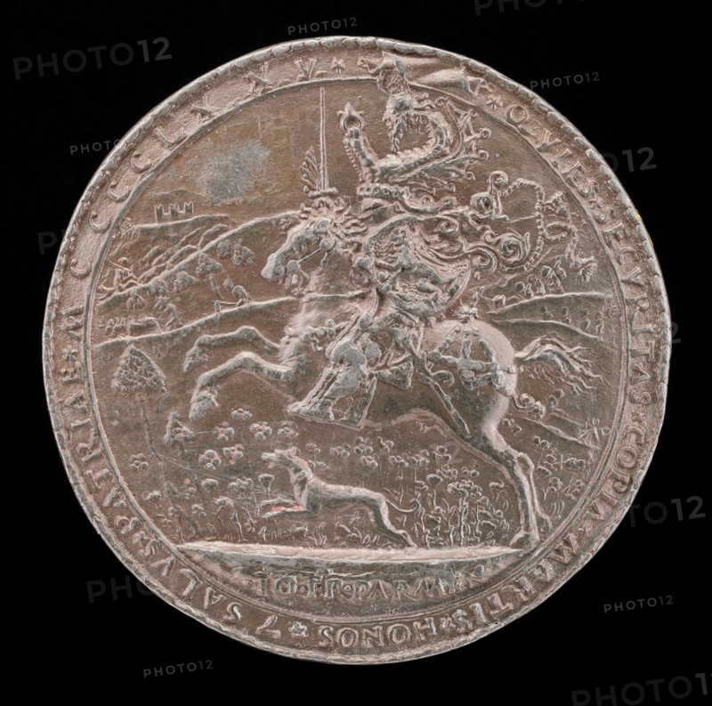 Costanzo Riding in the Country [reverse], 1475.