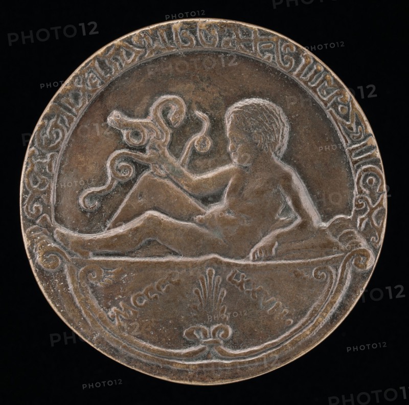 Alfonso as Infant Hercules [reverse], 1477.