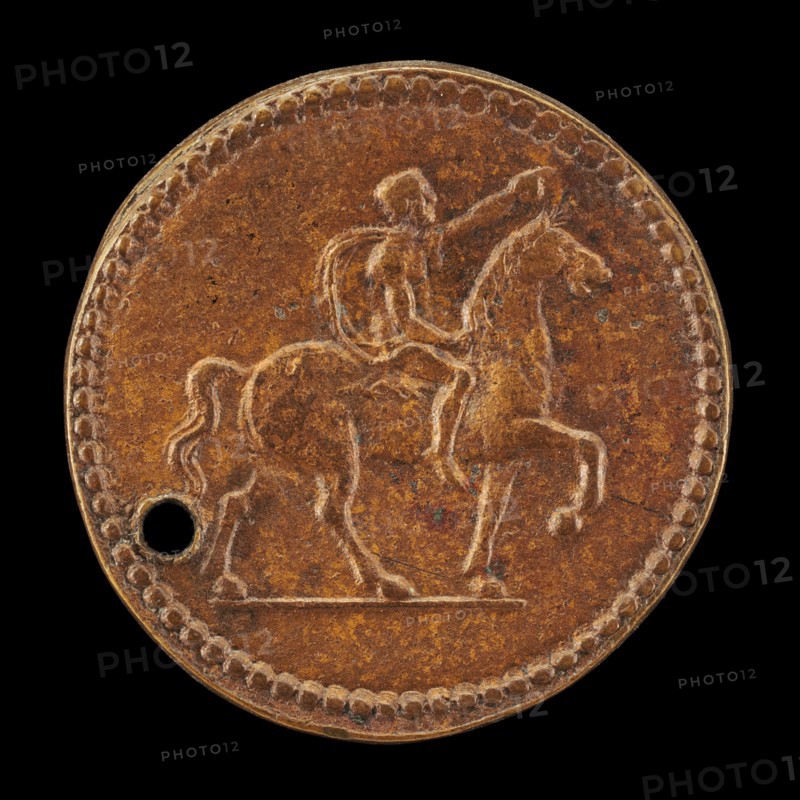 Nude Man on Horseback [reverse], 15th century.