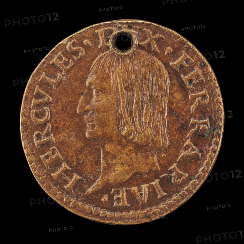 Ercole I d'Este, 1431-1505, 2nd Duke of Ferrara, Modena, and Reggio 1471 [obverse], 15th century.