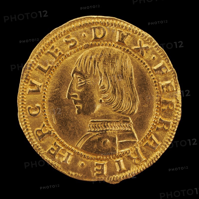 Ercole I d'Este, 1431-1505, 2nd Duke of Ferrara, Modena, and Reggio 1471 [obverse], 15th century.