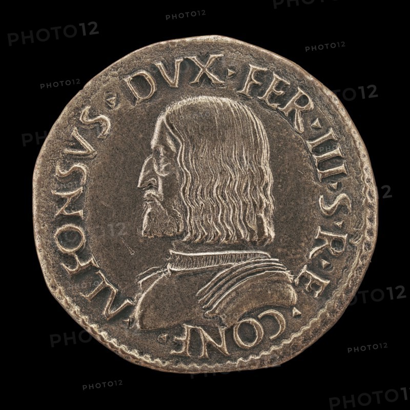 Alfonso I d'Este, 1476-1534, 3rd Duke of Ferrara, Modena and Reggio 1505 [obverse], 16th century.