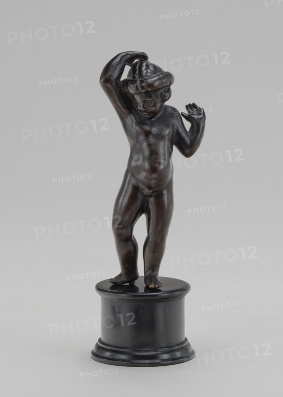 Wreathed Boy with Hands Raised, mid 15th century.