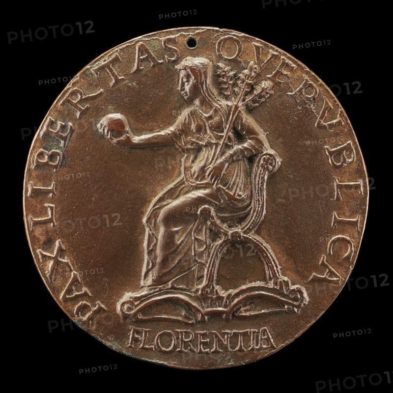 Florence Holding an Orb and Triple Olive Branch [reverse], c. 1465/1469.