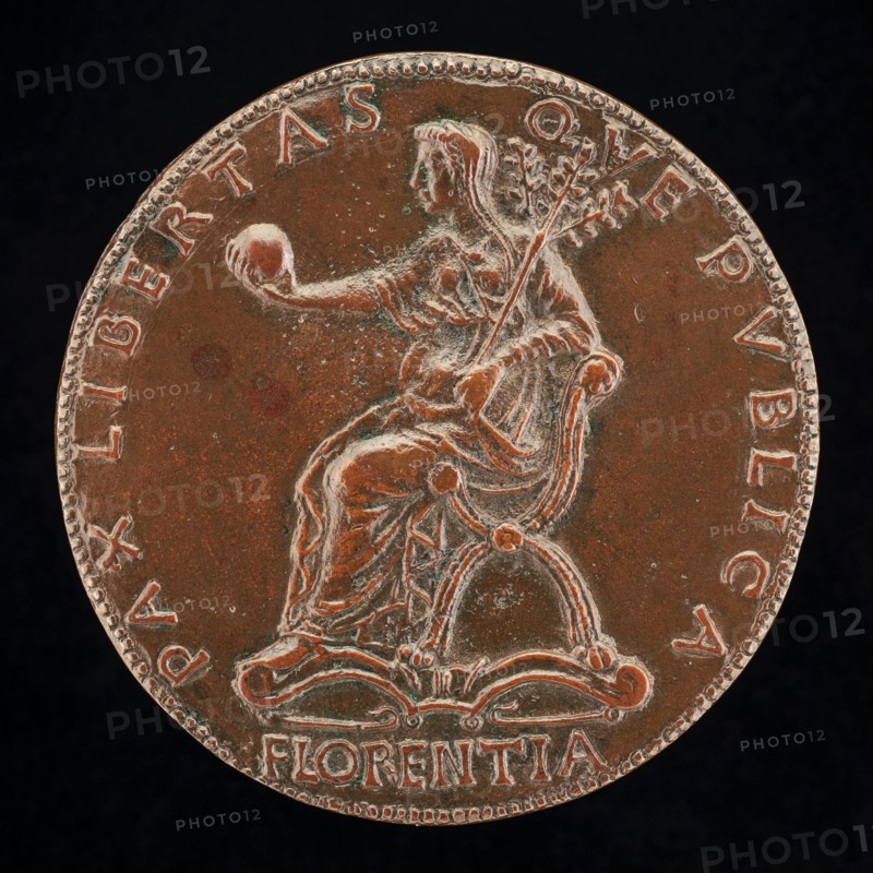 Florence Holding an Orb and Triple Olive Branch [reverse], probably 1465/1469.