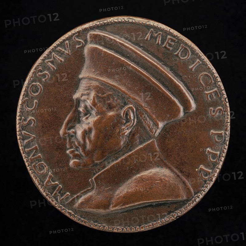Cosimo de' Medici, 1389-1464, Pater Patriae [obverse], probably 1465/1469.