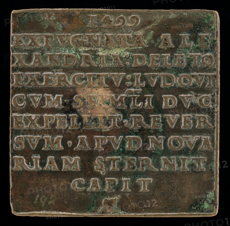 Inscription [reverse], c. 1499.