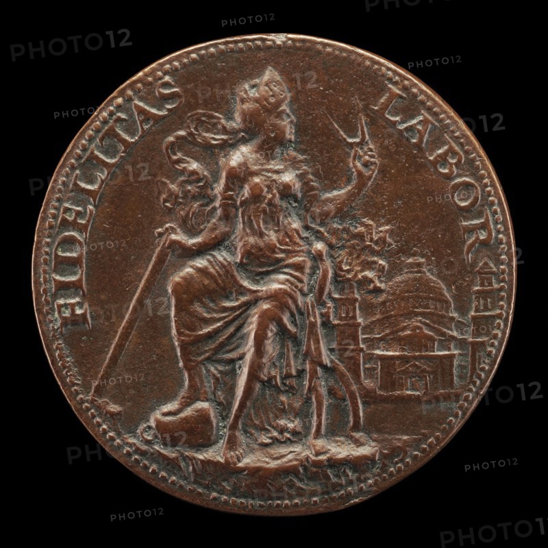 Architecture Holding a Compass and Square [reverse].