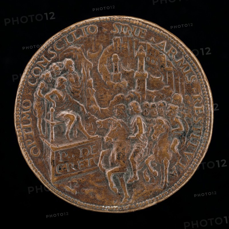The Doge of Genoa [reverse], c. 1488. Paolo Fregoso was Doge of Genoa 1483-1488 (third reign).