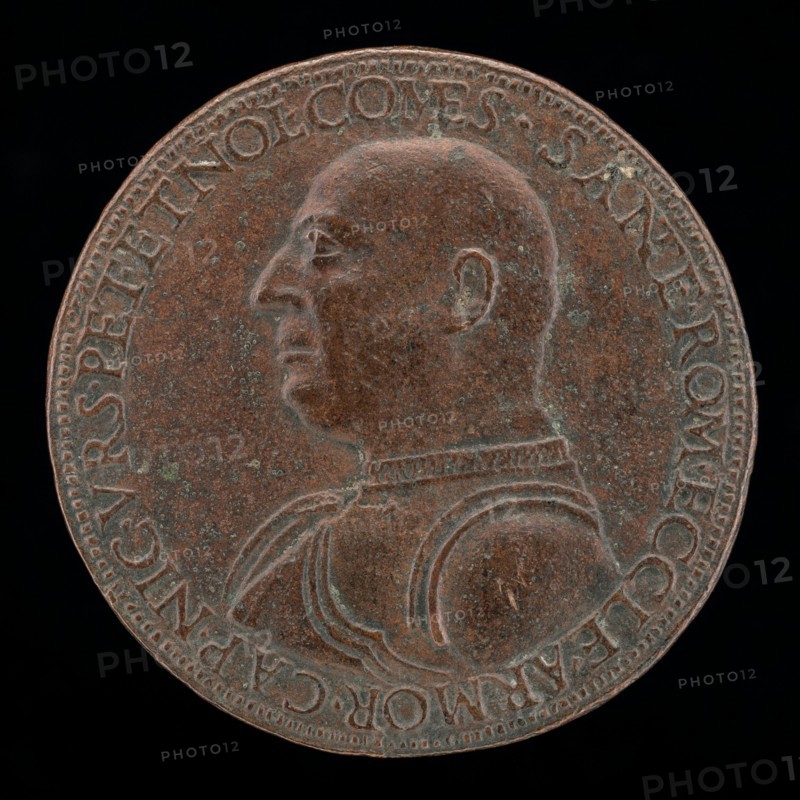 Niccolo Orsini, 1442-1510, Count of Pitigliano and Nola, Captain of the Army..., [obverse], 1485/149 Creator: Cristoforo Foppa.
