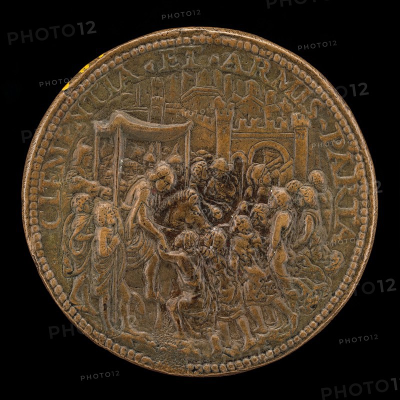 Francesco Approaching a City [reverse], c. 1488.
