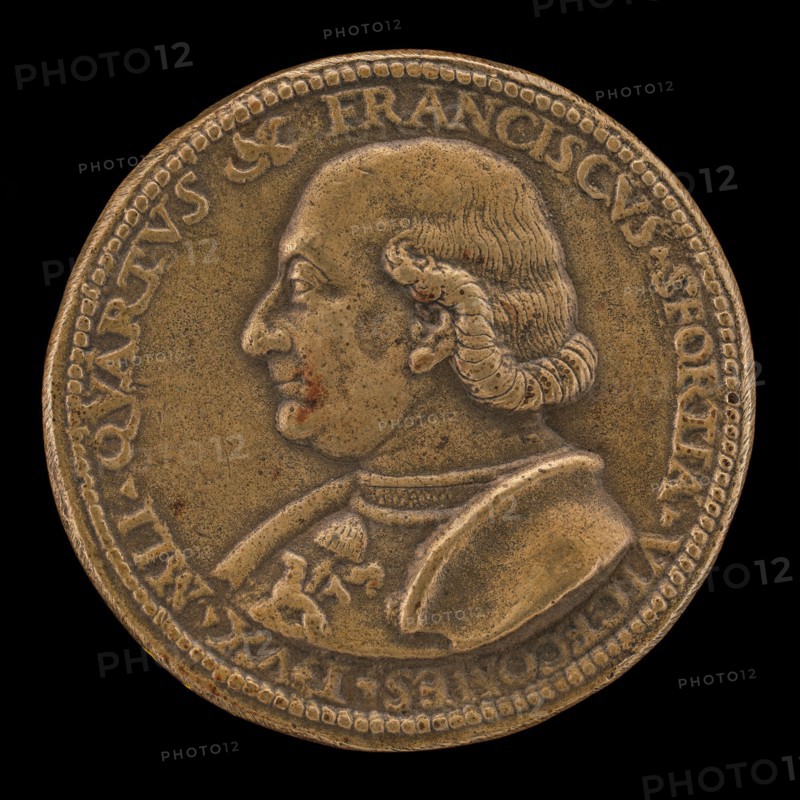 Francesco I Sforza, 1401-1466, 4th Duke of Milan 1450 [obverse], c. 1488.
