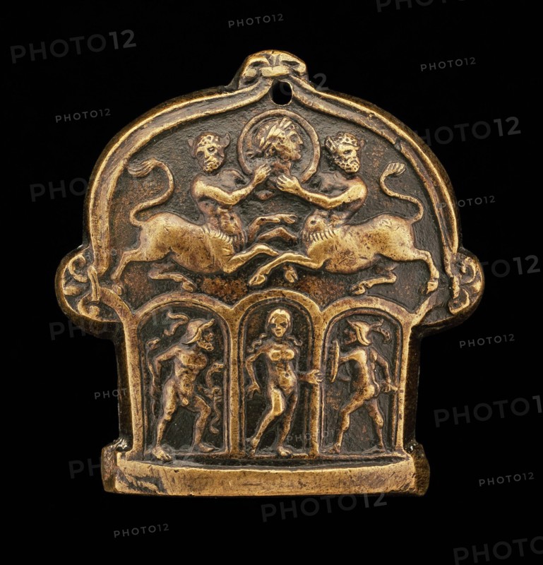Part of a Sword Pommel (Centaur Supporting Medallion; Venus Flanked by Mars and Hercules).